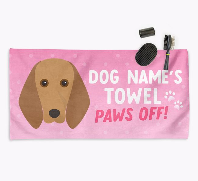 Paws Off Personalized Towel for your {breedFullName}